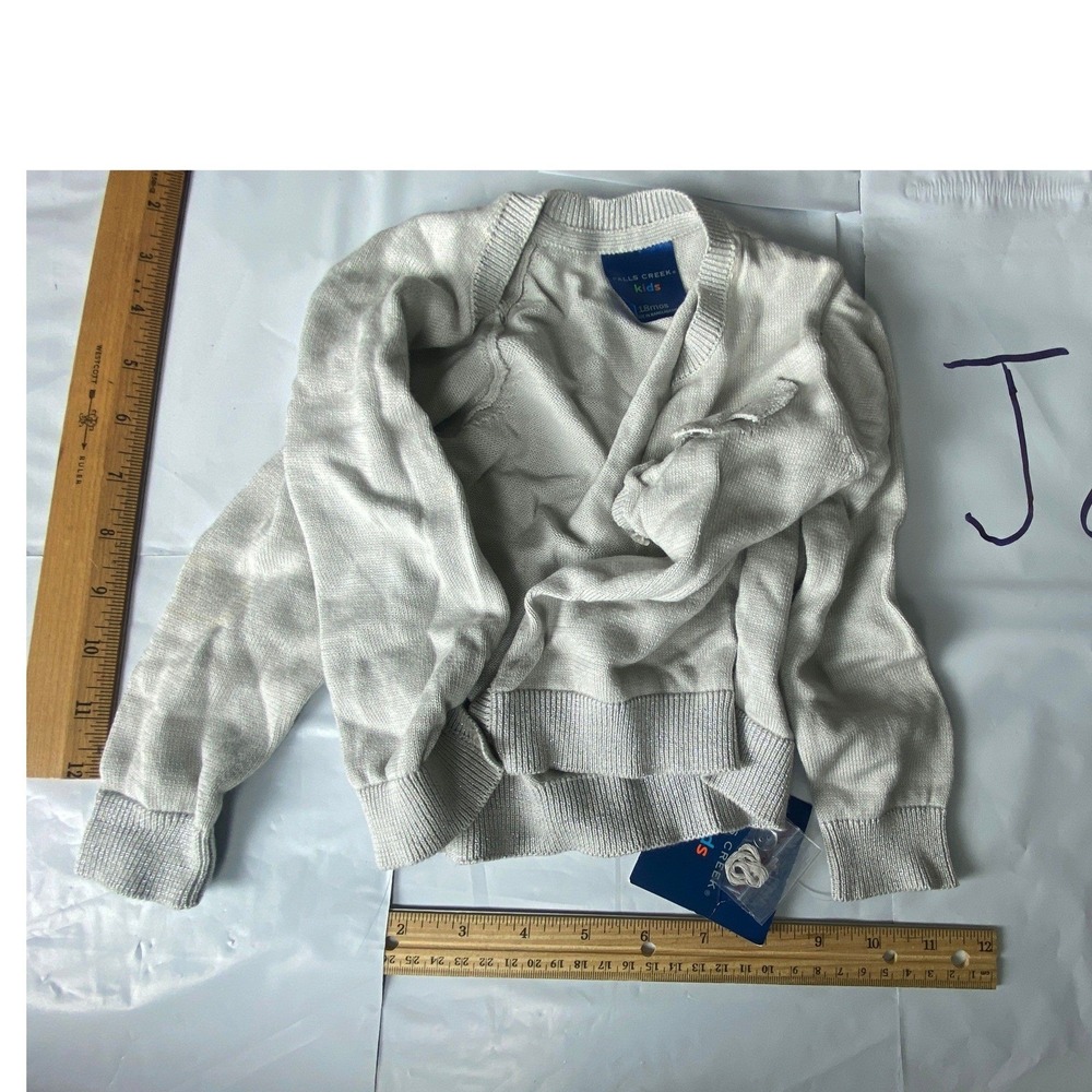 Falls Creek Kids Light‎ Gray Sweater Hoodie Full Zip 18 MONTHS